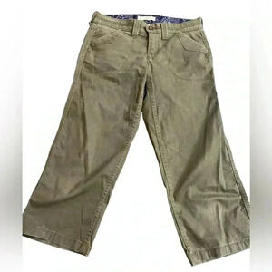 Women's 2011 Levi's Mid Rise Utility Capri Pants Stretch Green Size 4